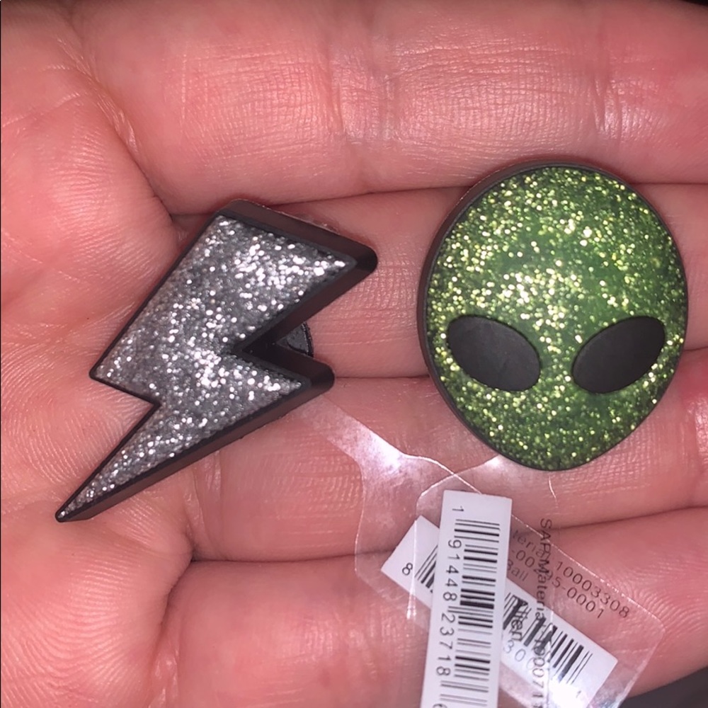 Lightning bolt jibbitz.